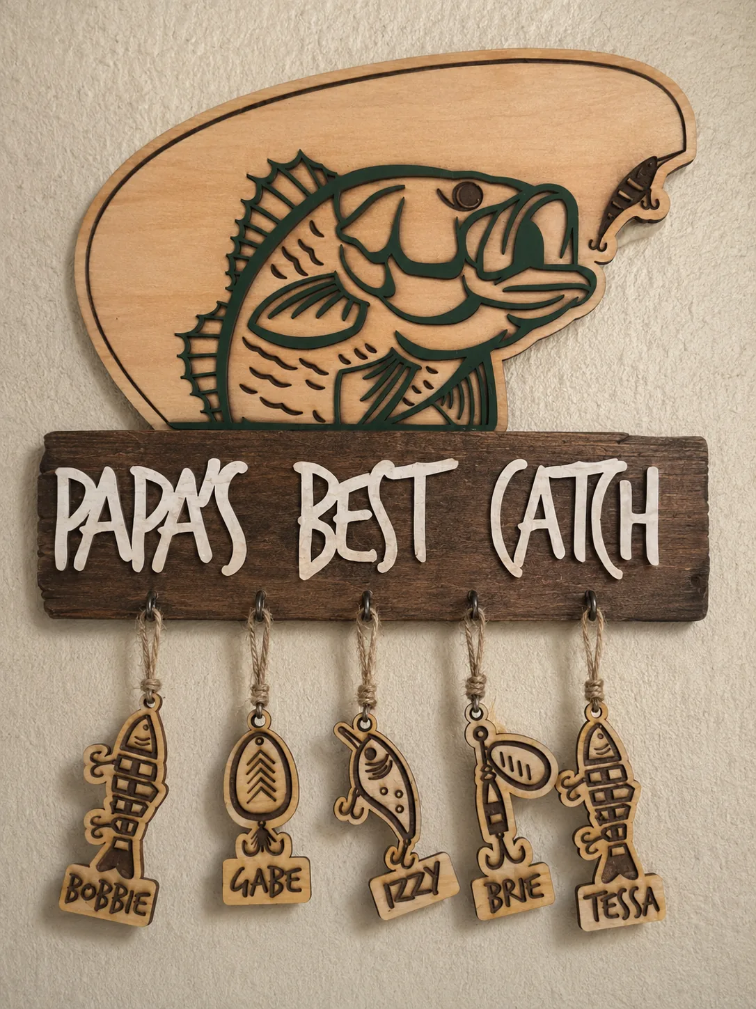 Custom fishing family sign